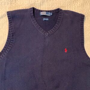 Navy polo vest